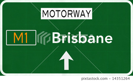 Brisbane Australia Highway Road Sign Brisbane Australia Highway Road Sign 14351264
