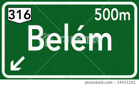 Belem Brazil Highway Road Sign 14351281