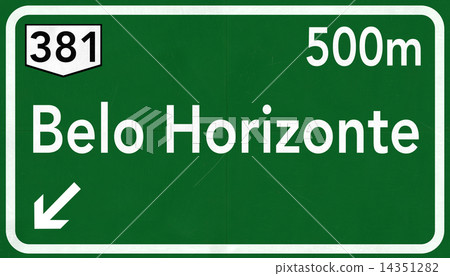 Belo Horizonte Brazil Highway Road Sign 14351282