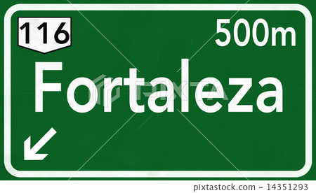 Fortaleza Brazil Highway Road Sign Fortaleza Brazil Highway Road Sign 14351293