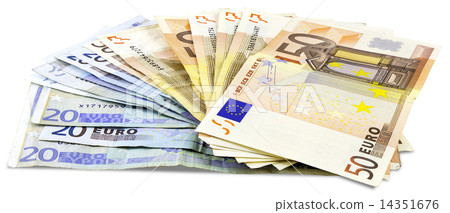 A bundle of Euro banknotes 14351676