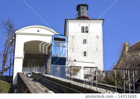 Funicular and Kula Lotrscak in Zagreb 14351688