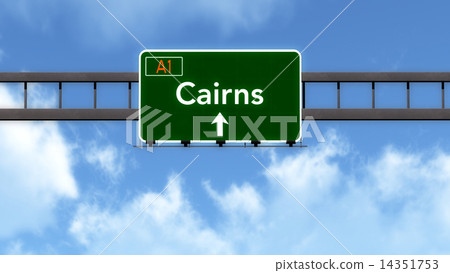 Cairns Australia Highway Road Sign Cairns Australia Highway Road Sign 14351753
