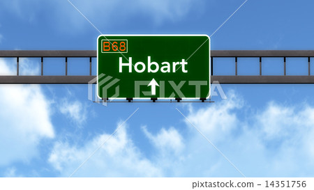 Hobart Australia Highway Road Sign 14351756
