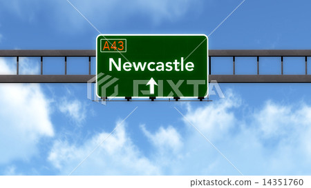 Newcastle Australia Highway Road Sign 14351760