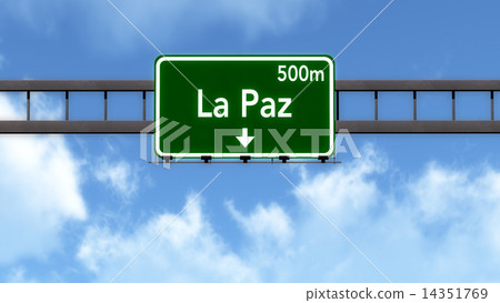 La Paz Bolivia Highway Road Sign 14351769