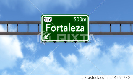 Foratleza Brazil Highway Road Sign Foratleza Brazil Highway Road Sign 14351780