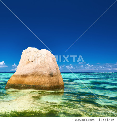 Beautiful beach at Seychelles 14351846