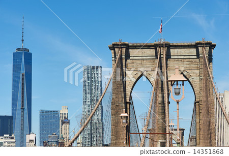 Brooklyn Bridge with lower Manhattan skyline Brooklyn Bridge with lower Manhattan skyline 14351868