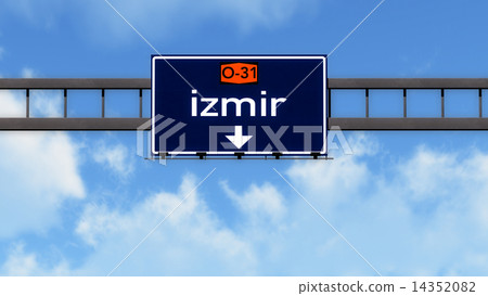 Izmir Turkey Highway Road Sign Izmir Turkey Highway Road Sign 14352082