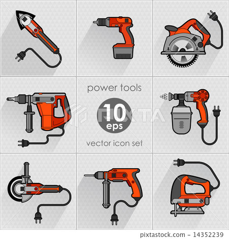 Power tool set. Vector illustration 14352239