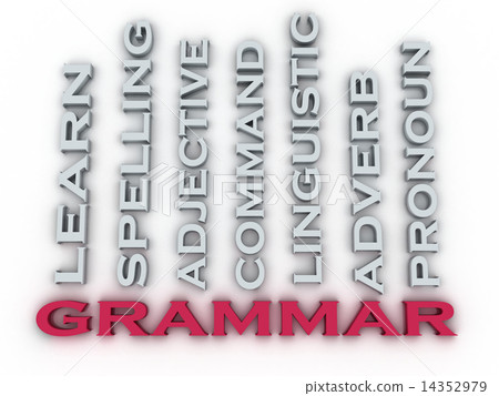 3d image Grammar issues concept word cloud background. Learning 3d image Grammar issues concept word cloud background. Learning 14352979