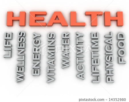 3d image HEALTH  issues concept word cloud background 14352980