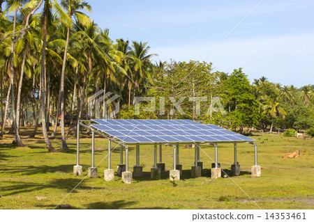 solar battery panel on the nature of the jungle solar battery panel on the nature of the jungle 14353461