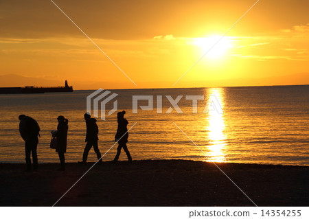 Evening scenery of the Zushi coast 14354255