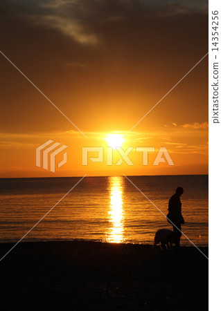 Evening scenery of the Zushi coast 14354256