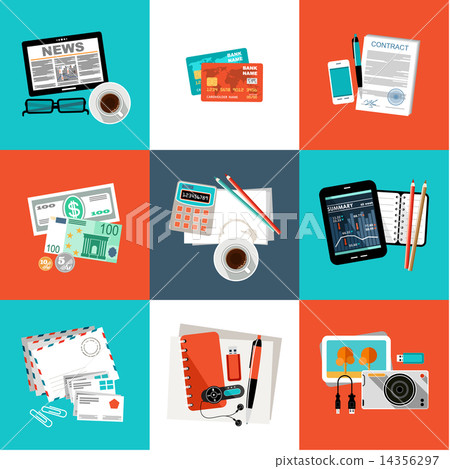 Flat vector set. - Stock Illustration [14356297] - PIXTA