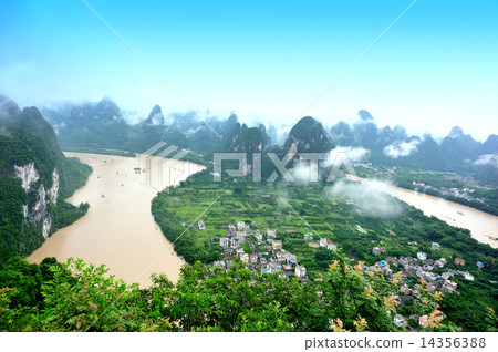 beautiful landscape in yangshuo,china 14356388