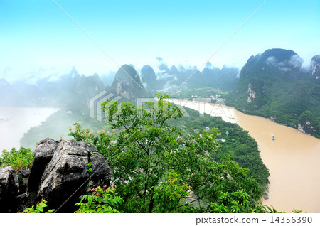 beautiful landscape in yangshuo,china beautiful landscape in yangshuo,china 14356390