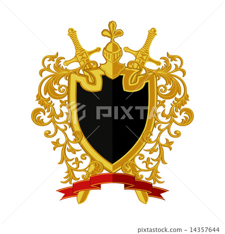 Coat of arms in modern flat style. Vector illustration. 14357644