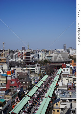 日本三月地區·關東133淺草寺和仲見世 14357892