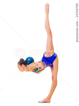 Girl engaged art gymnastic Girl engaged art gymnastic 14358789