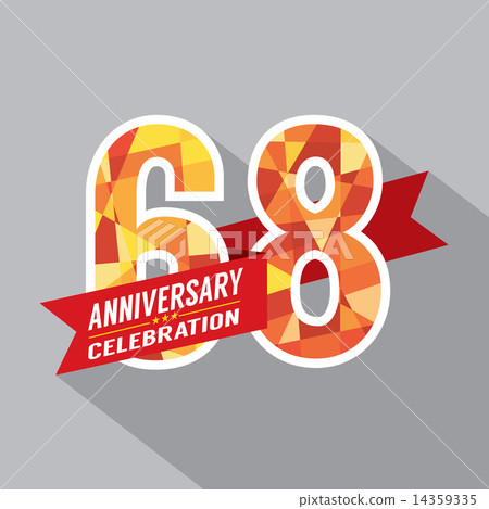 68th Years Anniversary Celebration Design 14359335