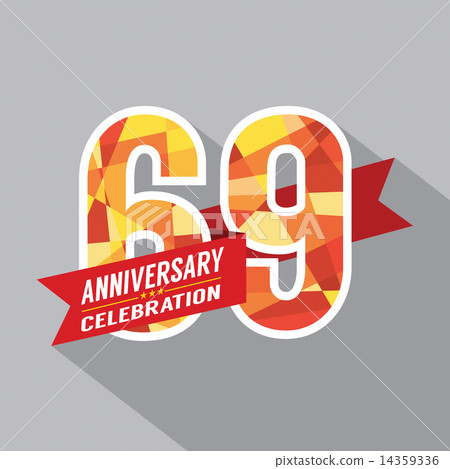 69th Years Anniversary Celebration Design 14359336
