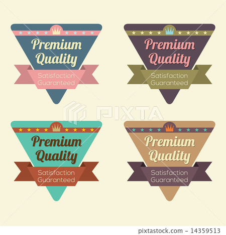 Set of Triangle Vintage Retro Badge - Stock Illustration [14359513] - PIXTA