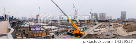 Toyosu Market Architectural landscape Before the Tokyo Olympic Games Preliminary sub-central panorama 14359537