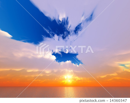 Wind and clouds with the sea Wind and clouds with the sea 14360347