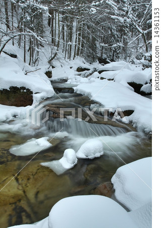 Mumlava river in winter Mumlava river in winter 14361153