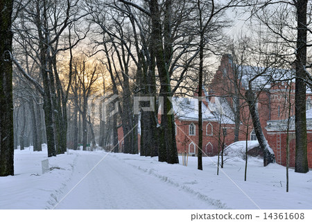 Landscape with  the Admiralty pavillion in Pushkin garden. 14361608