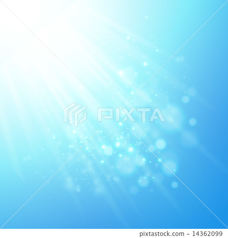Blue rays of light. Vector bokeh blurred background Blue rays of light. Vector bokeh blurred background 14362099