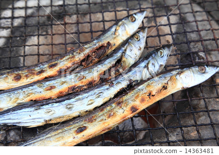 被烘烤的烤三文魚獐鹿用秋天香魚 被烘烤的烤三文魚獐鹿用秋天香魚 14363481