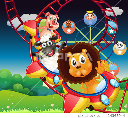 Animals and rollercoaster Animals and rollercoaster 14367944