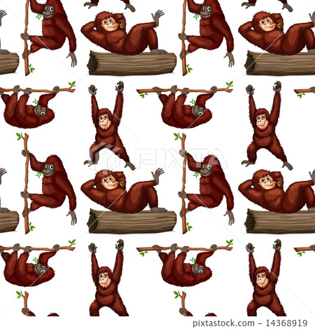 Seamless orangutan 14368919