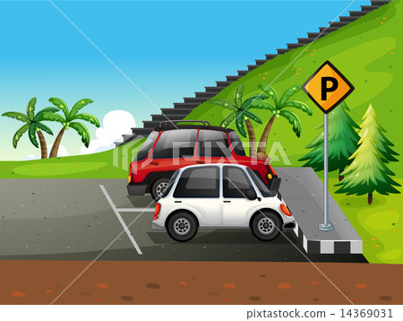 插图素材: parking lot