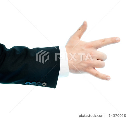 Caucasian male hand composition isolated 14370038