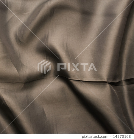 Brown silk cloth material fragment 14370168