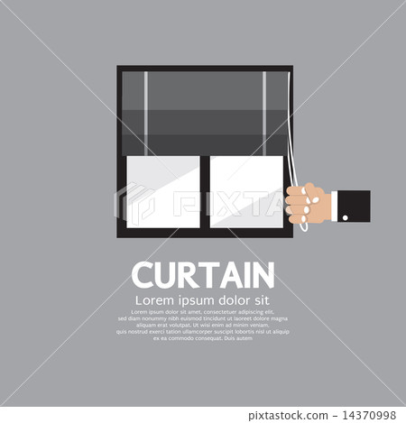Roman Curtain On Window 14370998