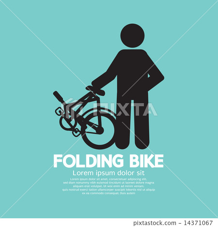 Single Folding Bike Graphic Single Folding Bike Graphic 14371067