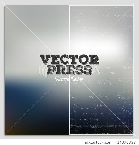 Vintage design vector press template. Summer time poster. Blurred mesh background 14376358