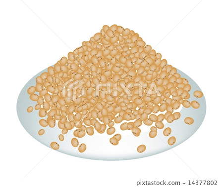 A Lot of Soy Bean on White Plate A Lot of Soy Bean on White Plate 14377802