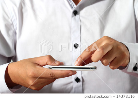 Young men are using smart phone Young men are using smart phone 14378116