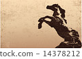 abstract silhouette horse graphic illustrator vector vintage style 14378212