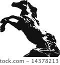 abstract silhouette horse graphic illustrator vector vintage style 14378213