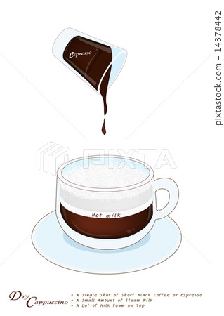 Cappuccino Coffee with More Milk Foam 14378442