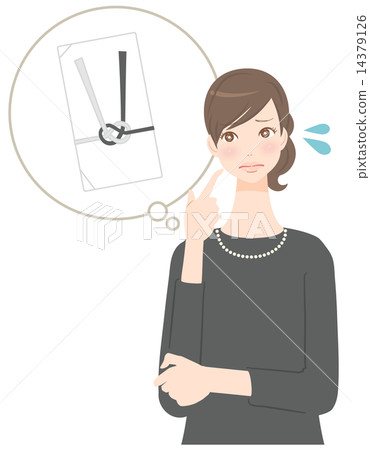 Woman in mourning dress 14379126