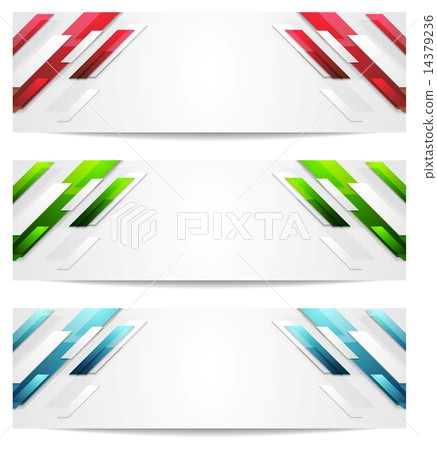 Hi-tech geometric abstract banners 14379236